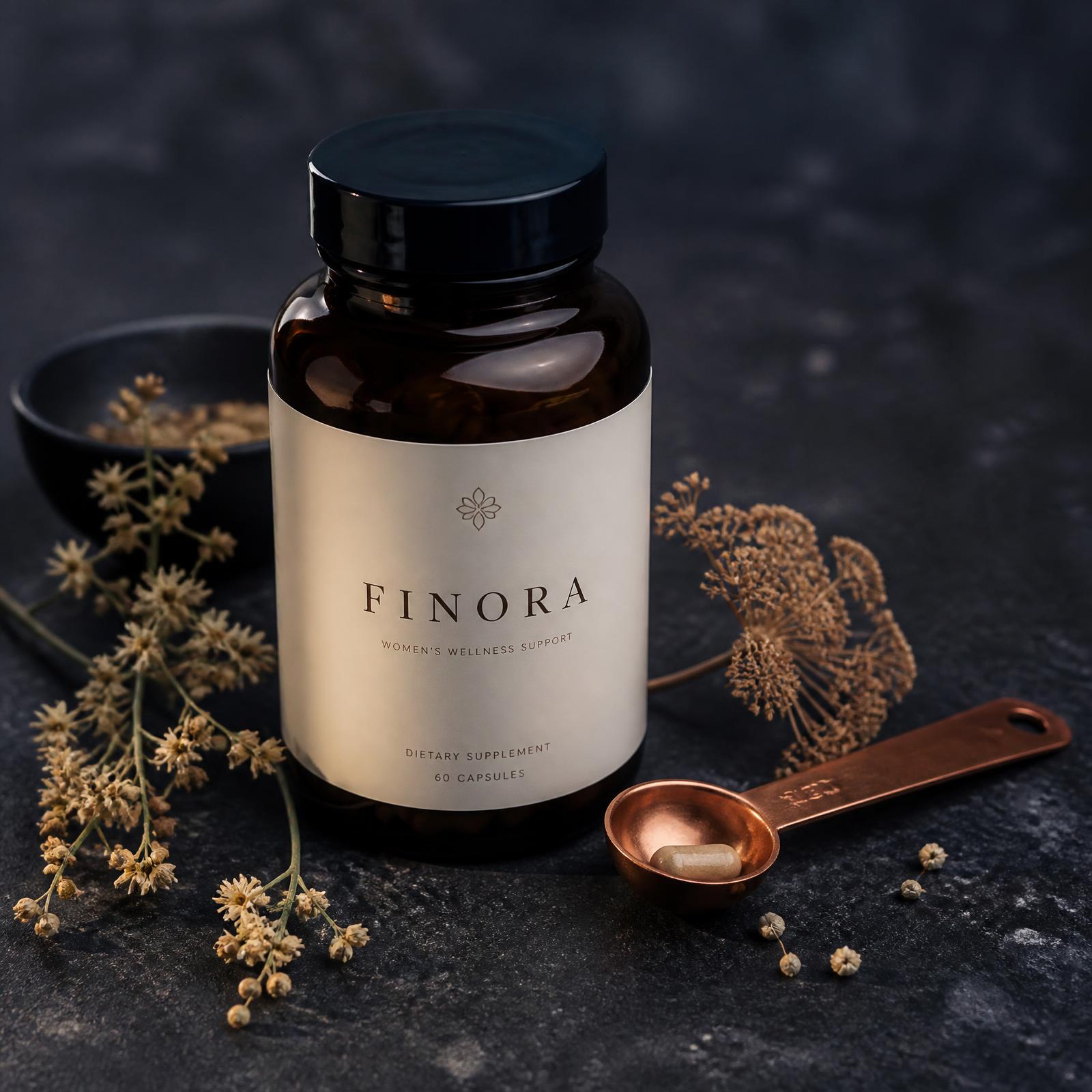 FINORA amber bottle